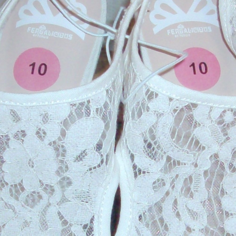 fergilicious white wedges- W S 3 - Picture 2 of 4